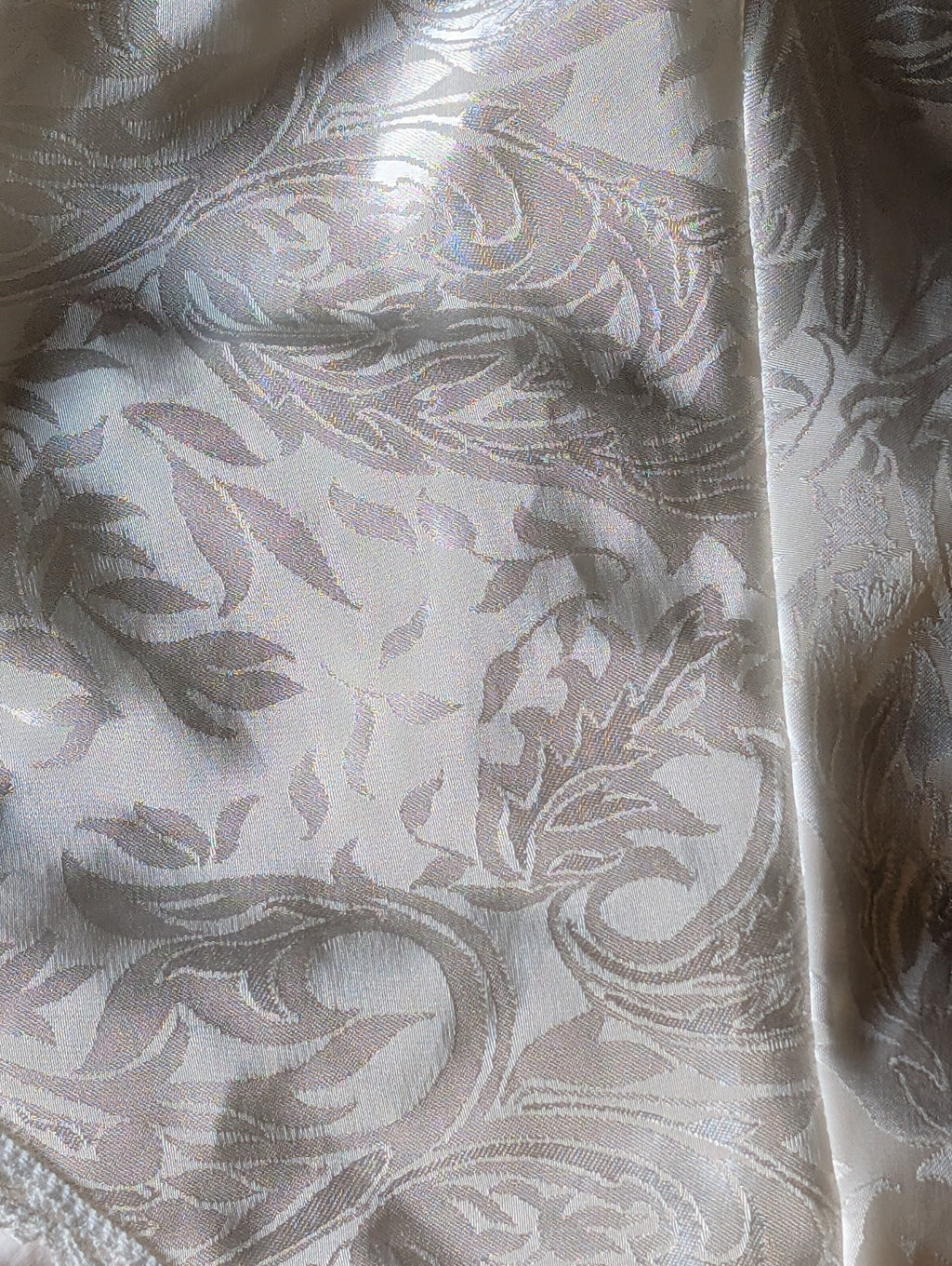 1970's PJ Mini Shorts with Woven Damask Pattern