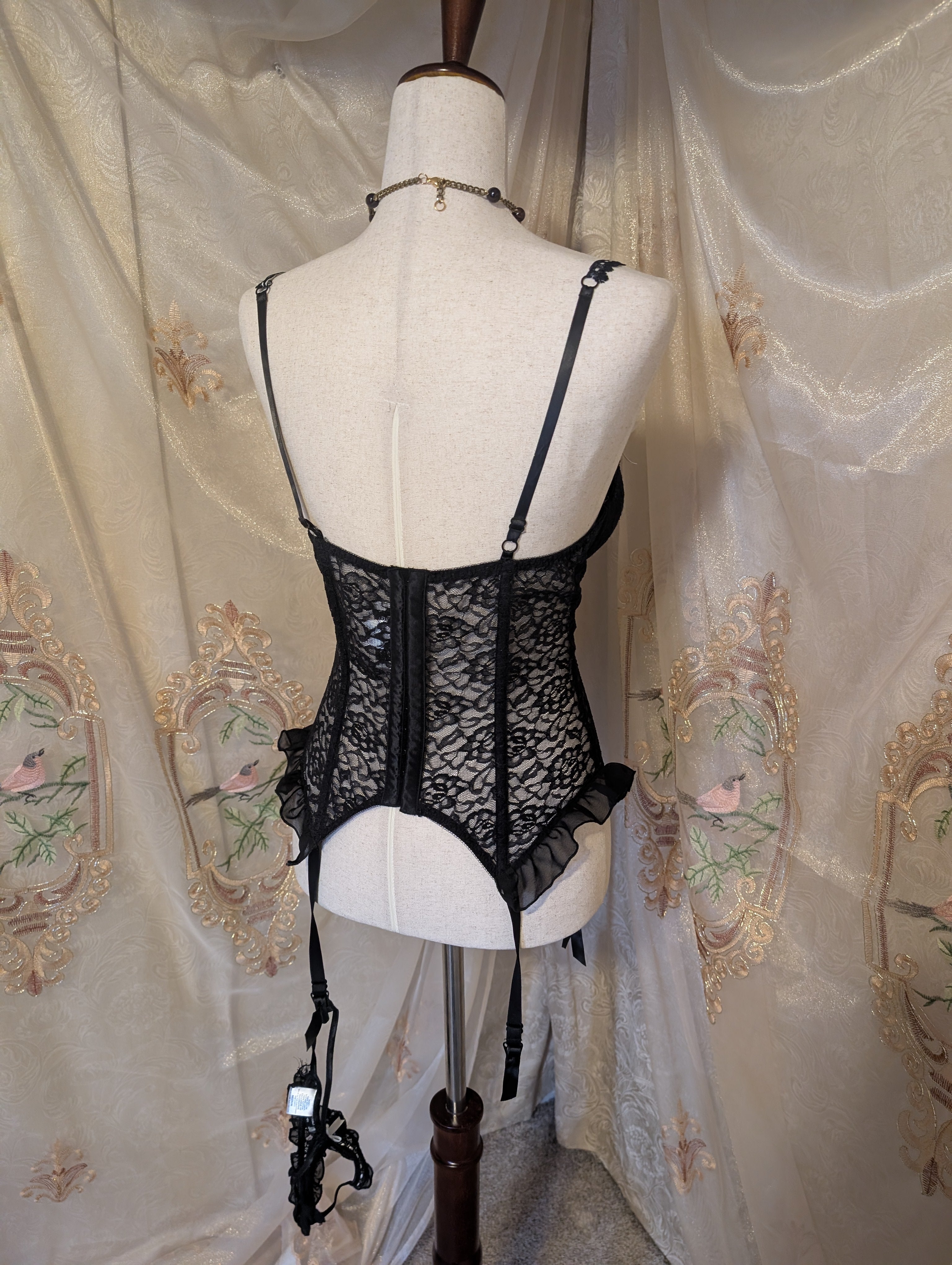 Modern Black & White Lace Corset