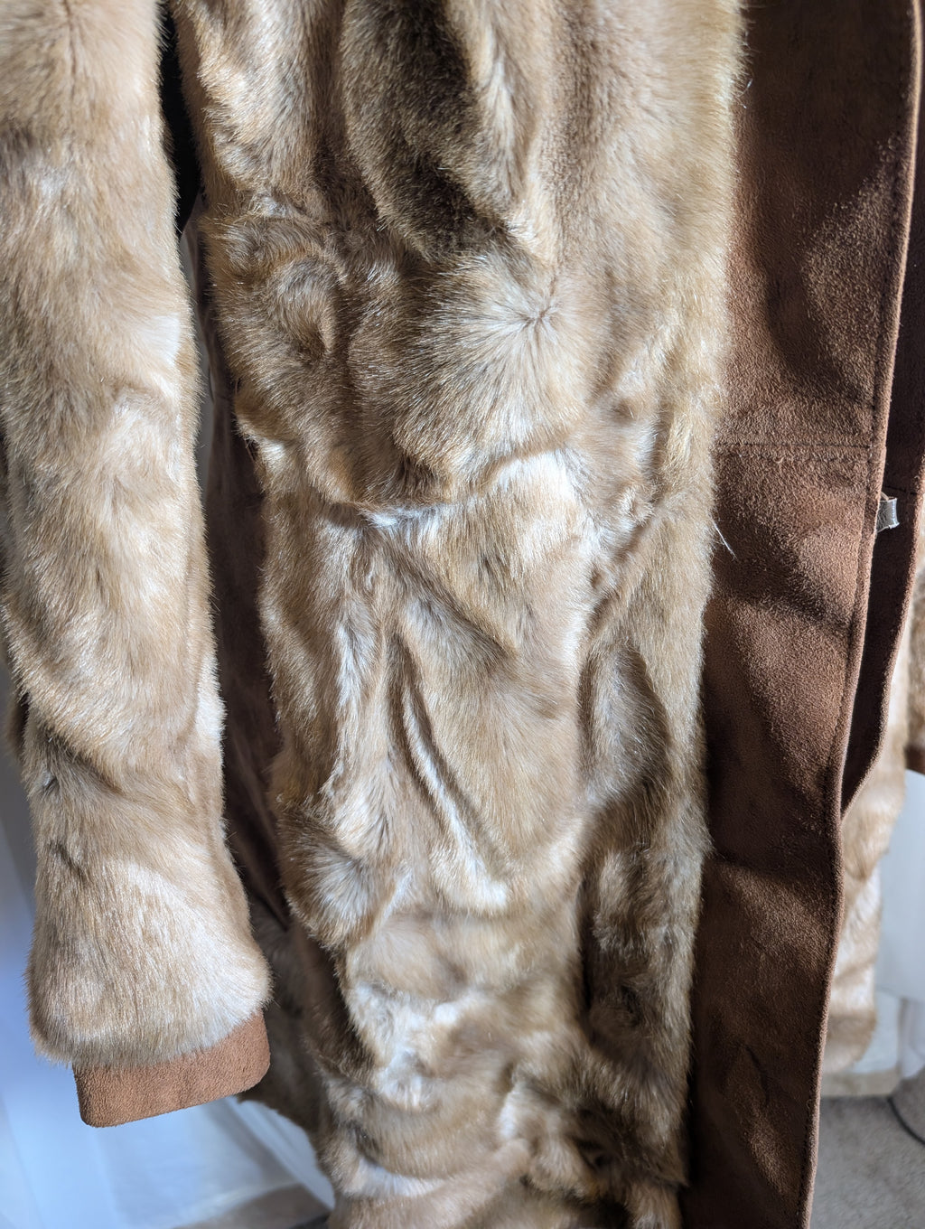 1950s "Beast Hide" Genuine Leather Faux Fur Coat
