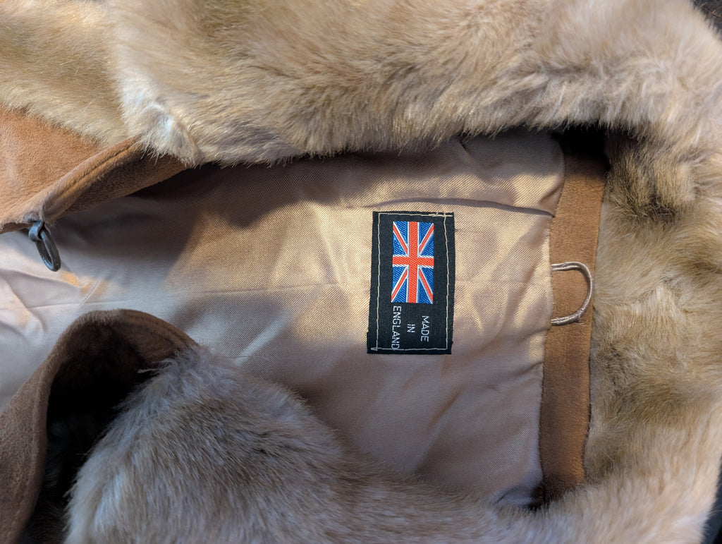 1950s "Beast Hide" Genuine Leather Faux Fur Coat