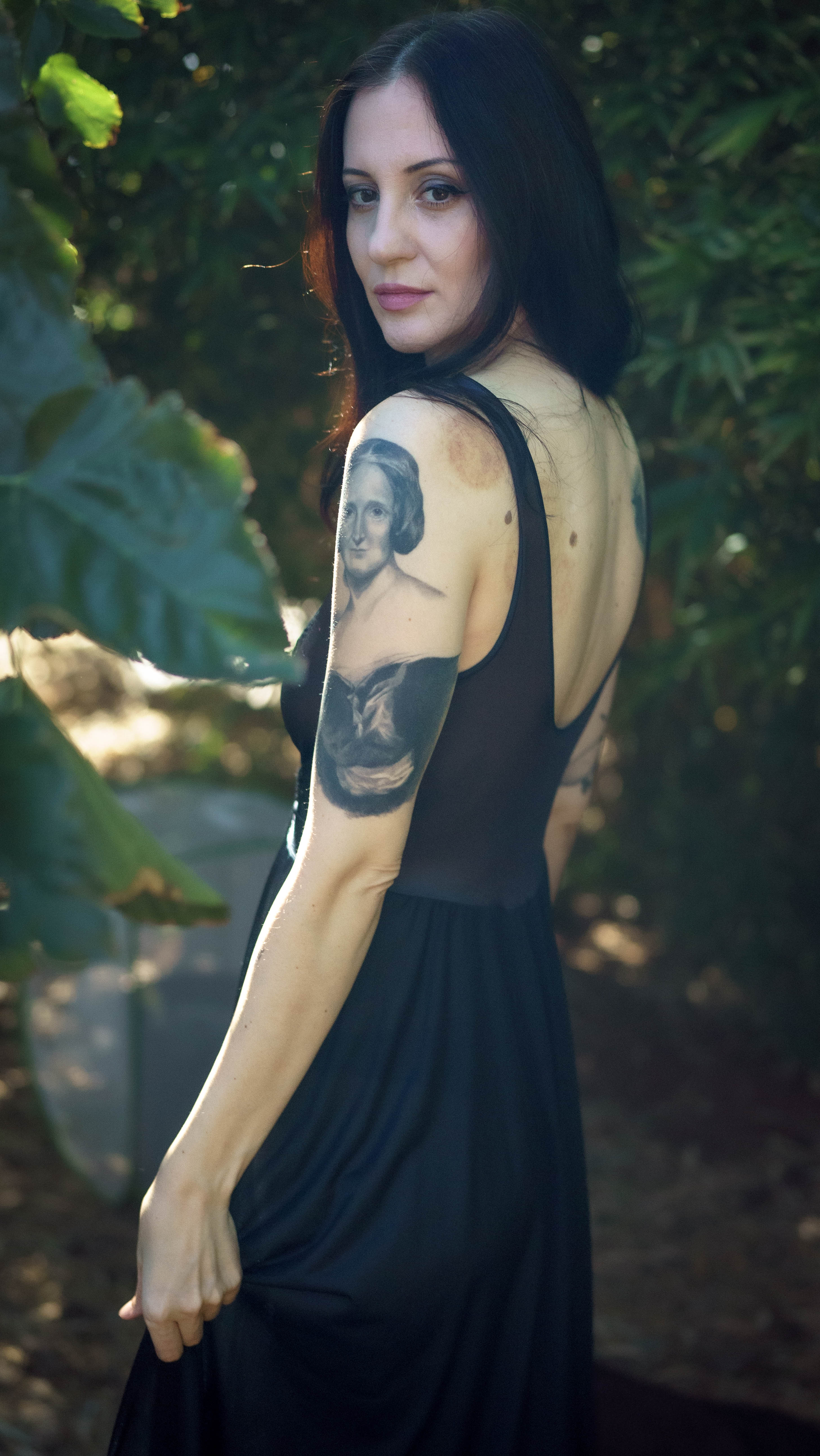 1980's Black Olga Lace Nightgown