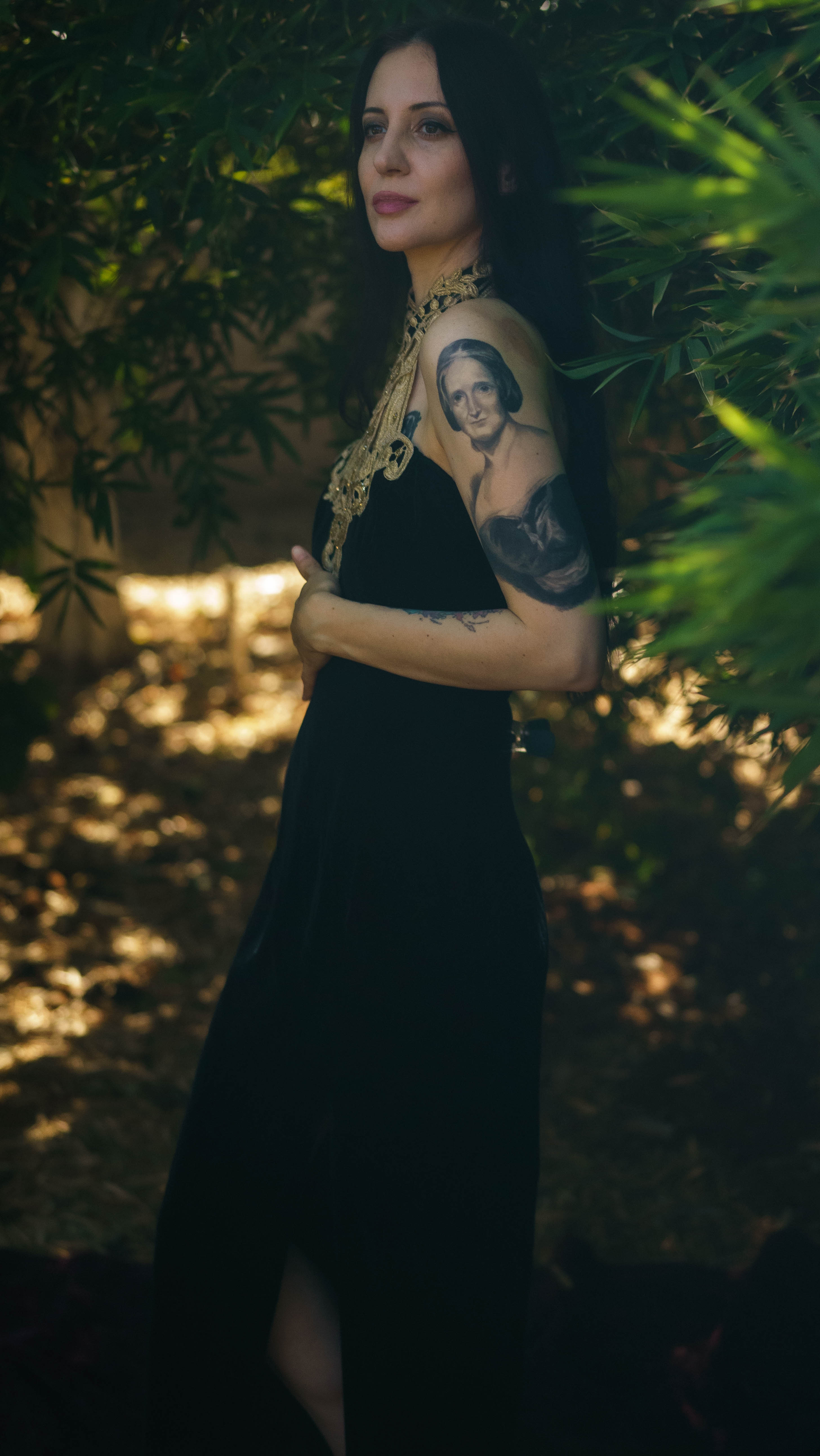 1990's Vintage Jessica McClintok Velvet Vampire Dress