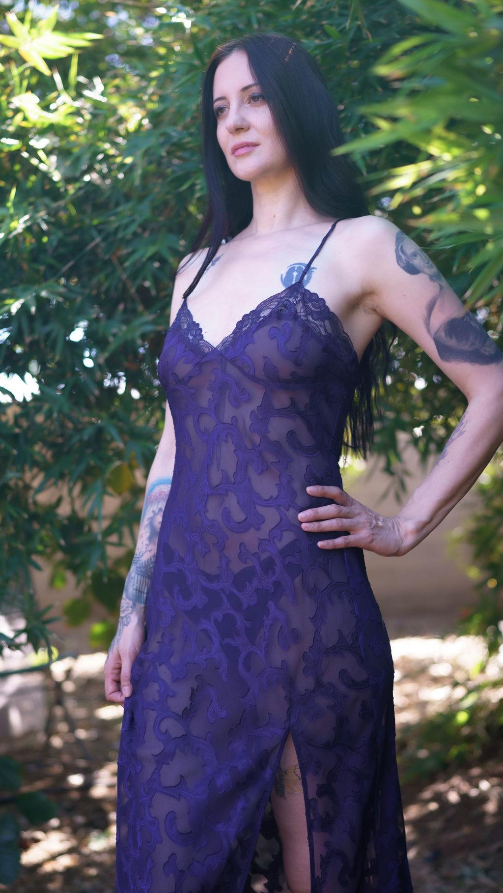 Vintage Victoria's Secret Gold Label Sheer Slip Dress