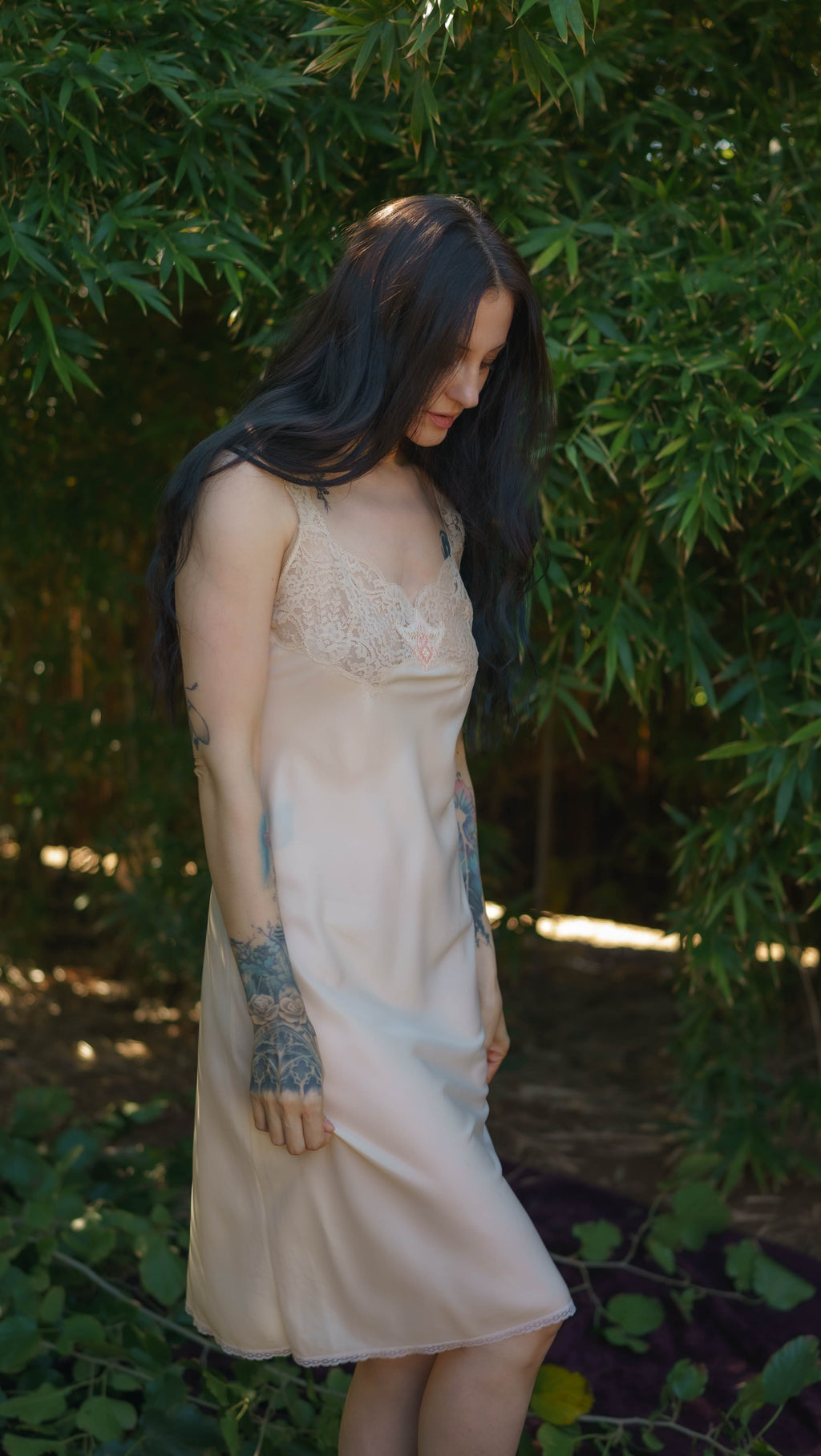 1960's Lady Lynne Cream Chemise from Neiman Marcus