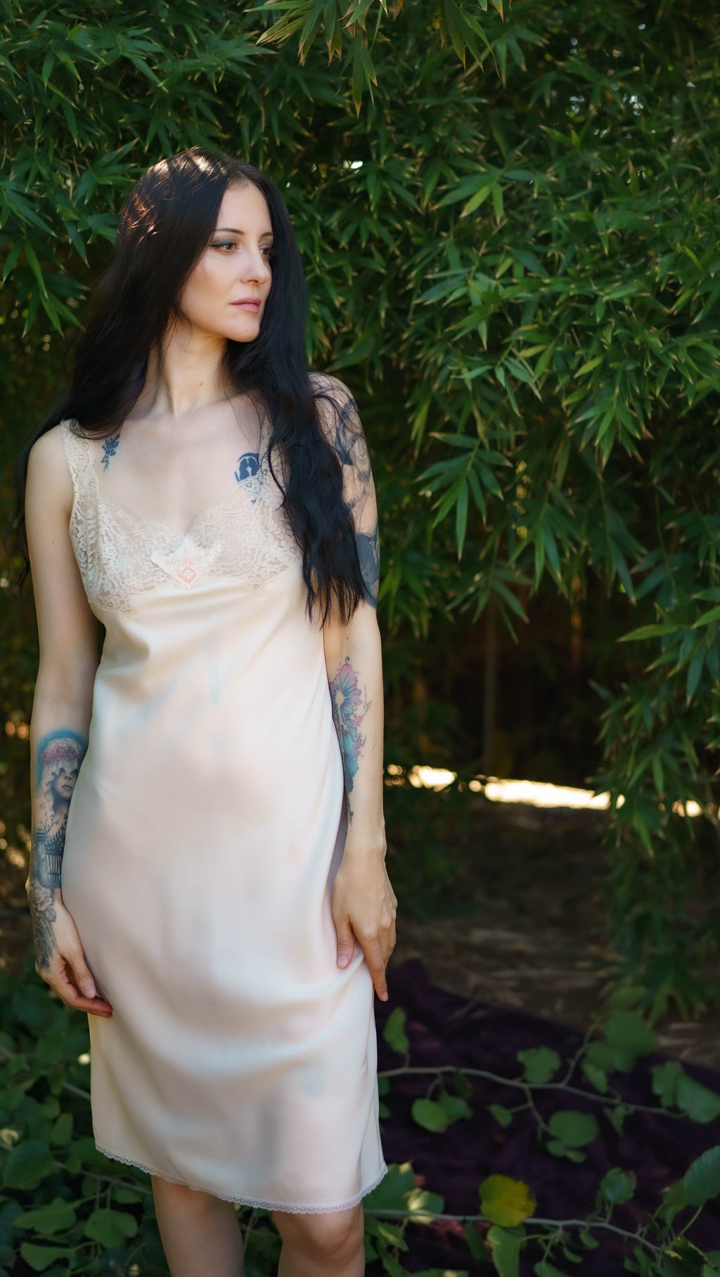 1960's Lady Lynne Cream Chemise from Neiman Marcus