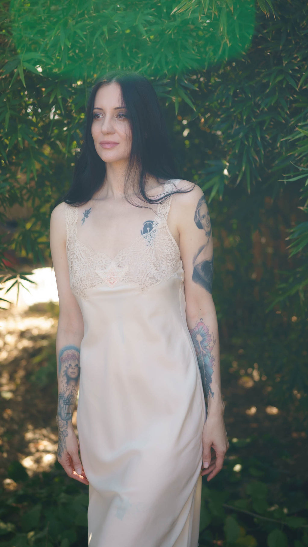 1960's Lady Lynne Cream Chemise from Neiman Marcus