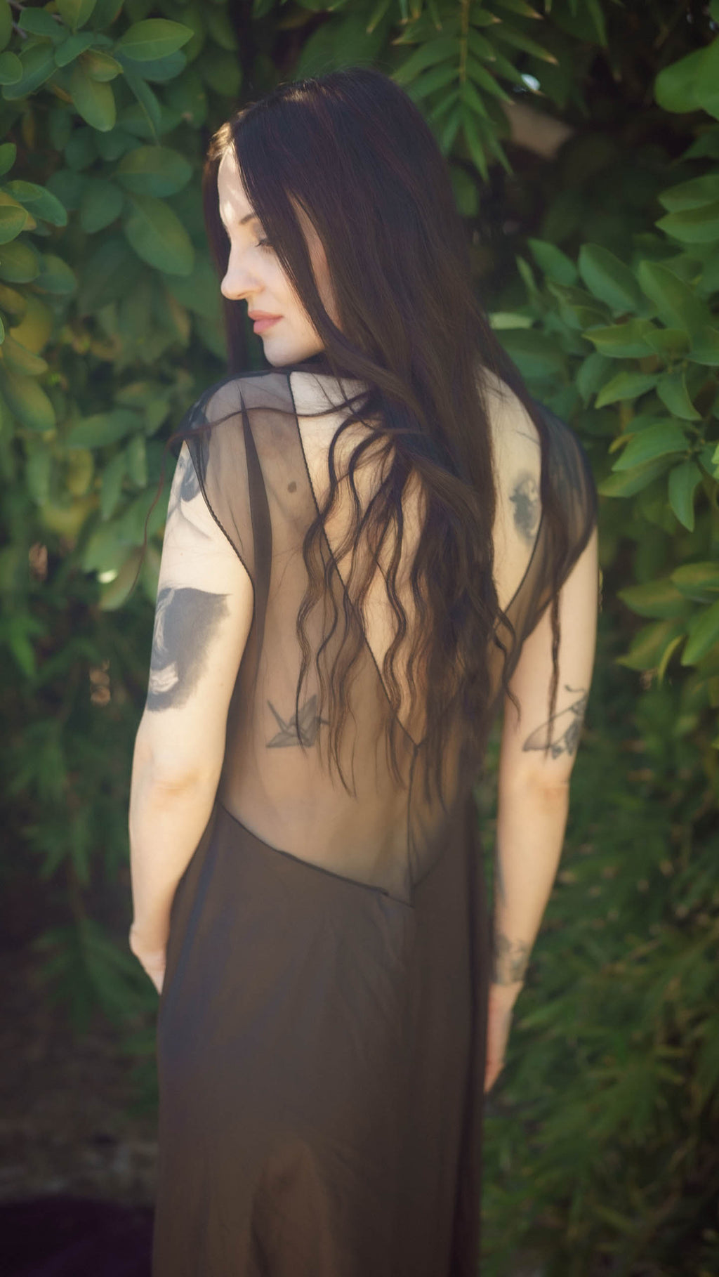 1980's Black Lace Nightgown