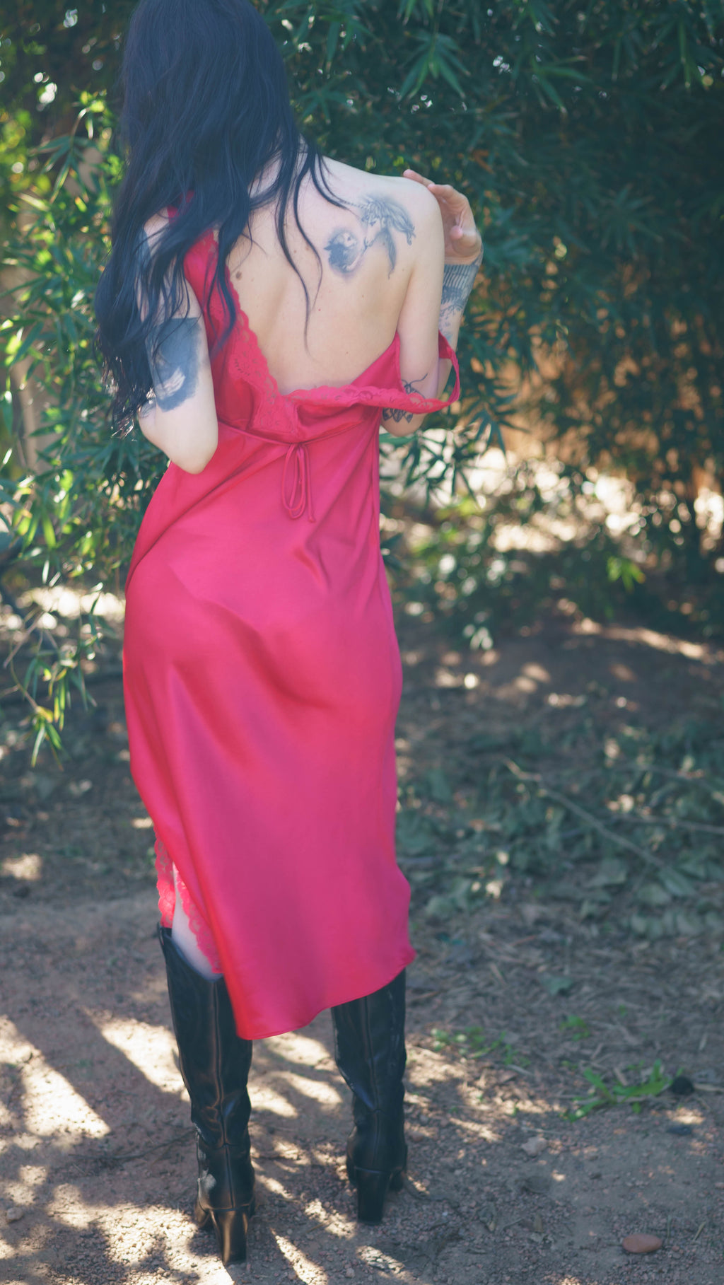 1990's Rose Lace Midi Length Nightgown