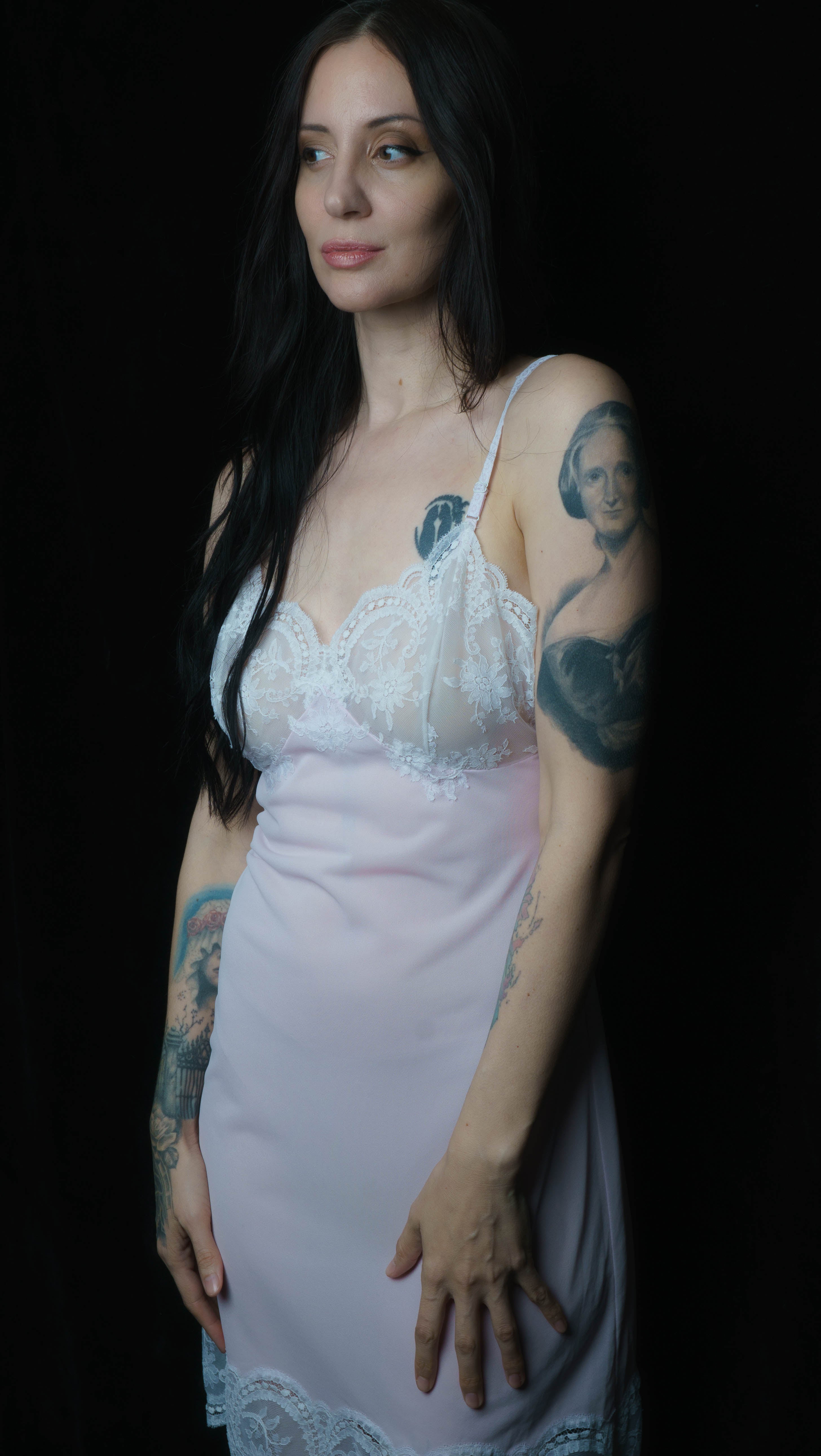 Pink Candlelight II Vintage Slip