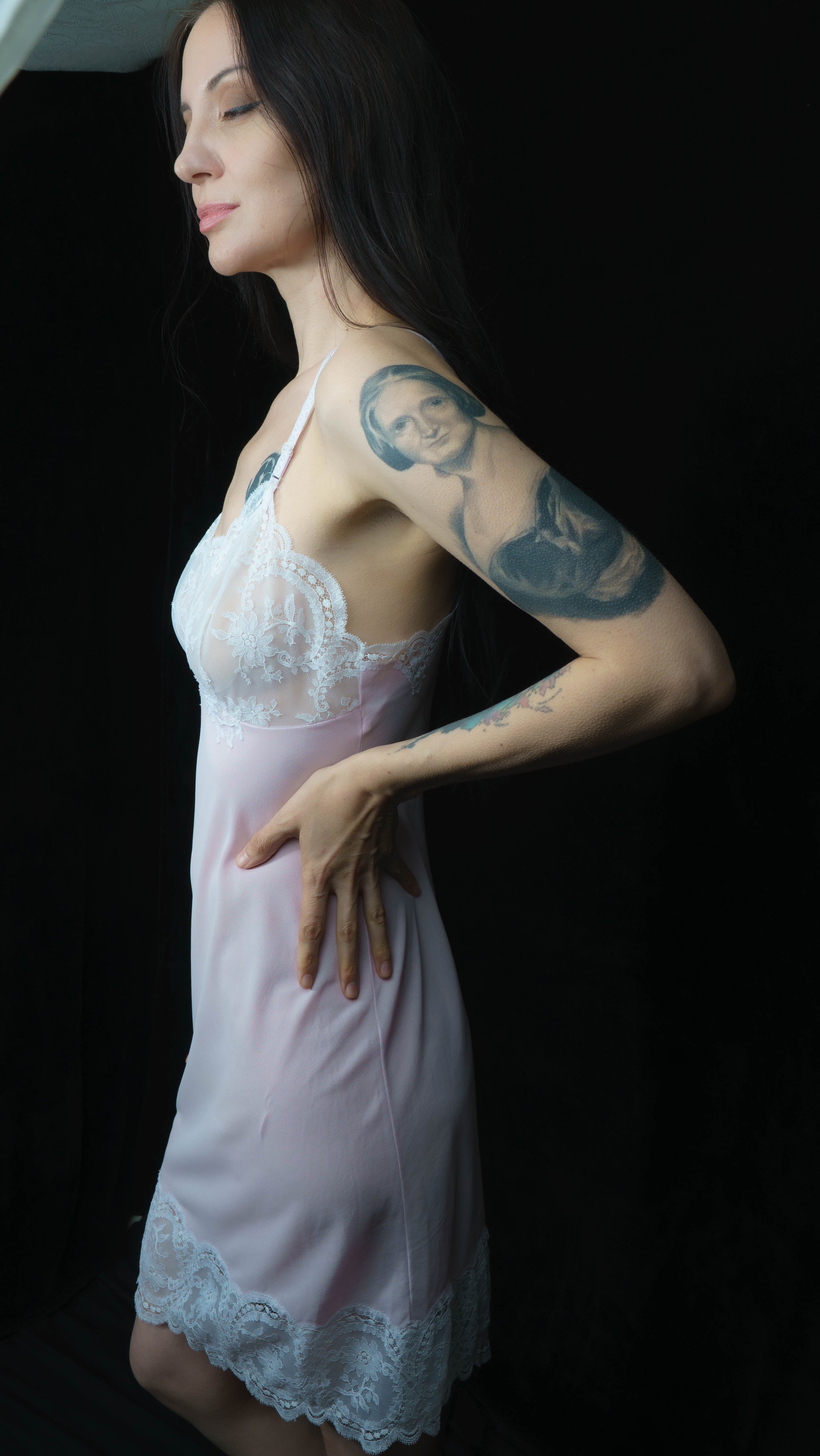 Pink Candlelight II Vintage Slip