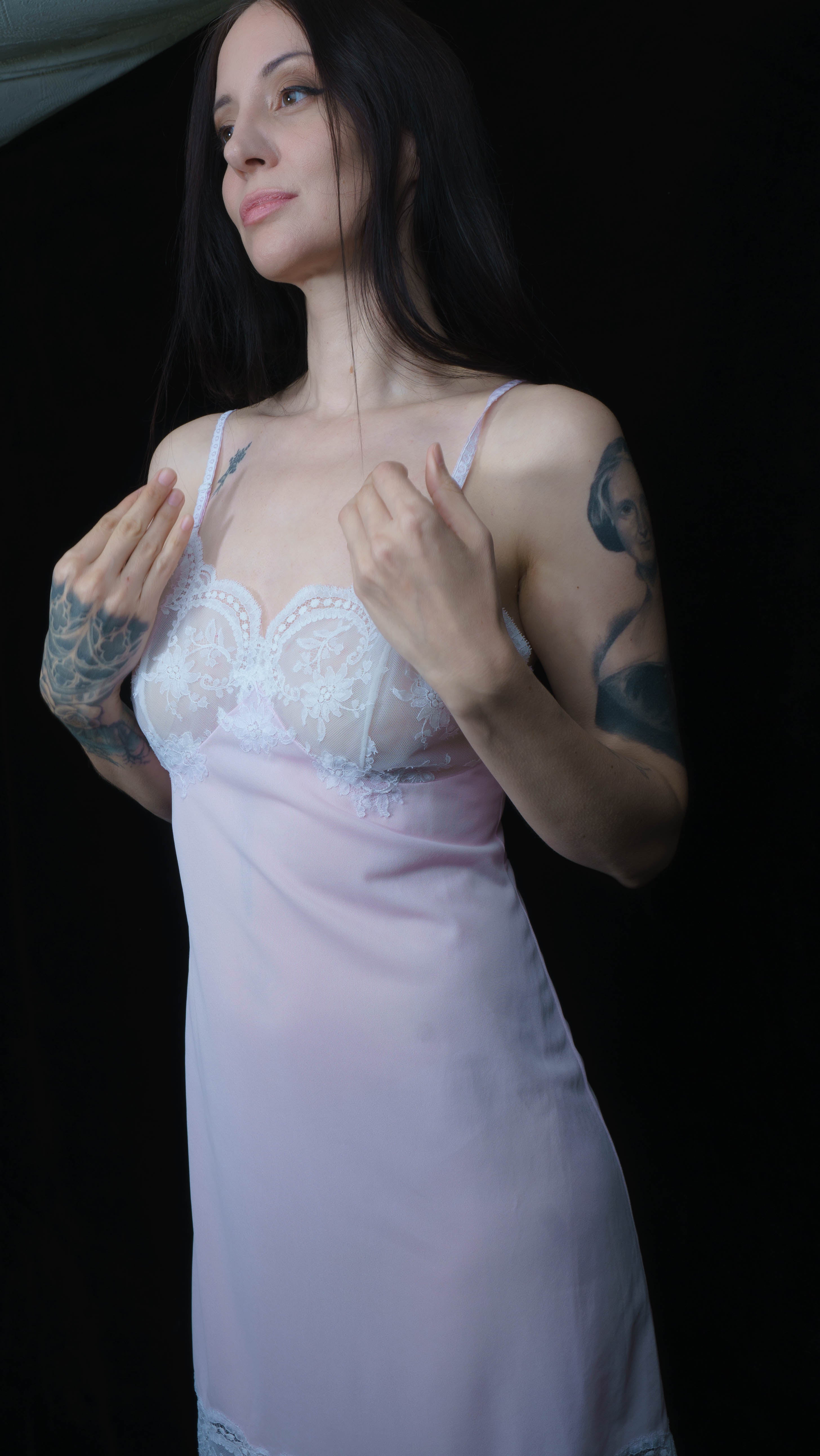 Pink Candlelight II Vintage Slip