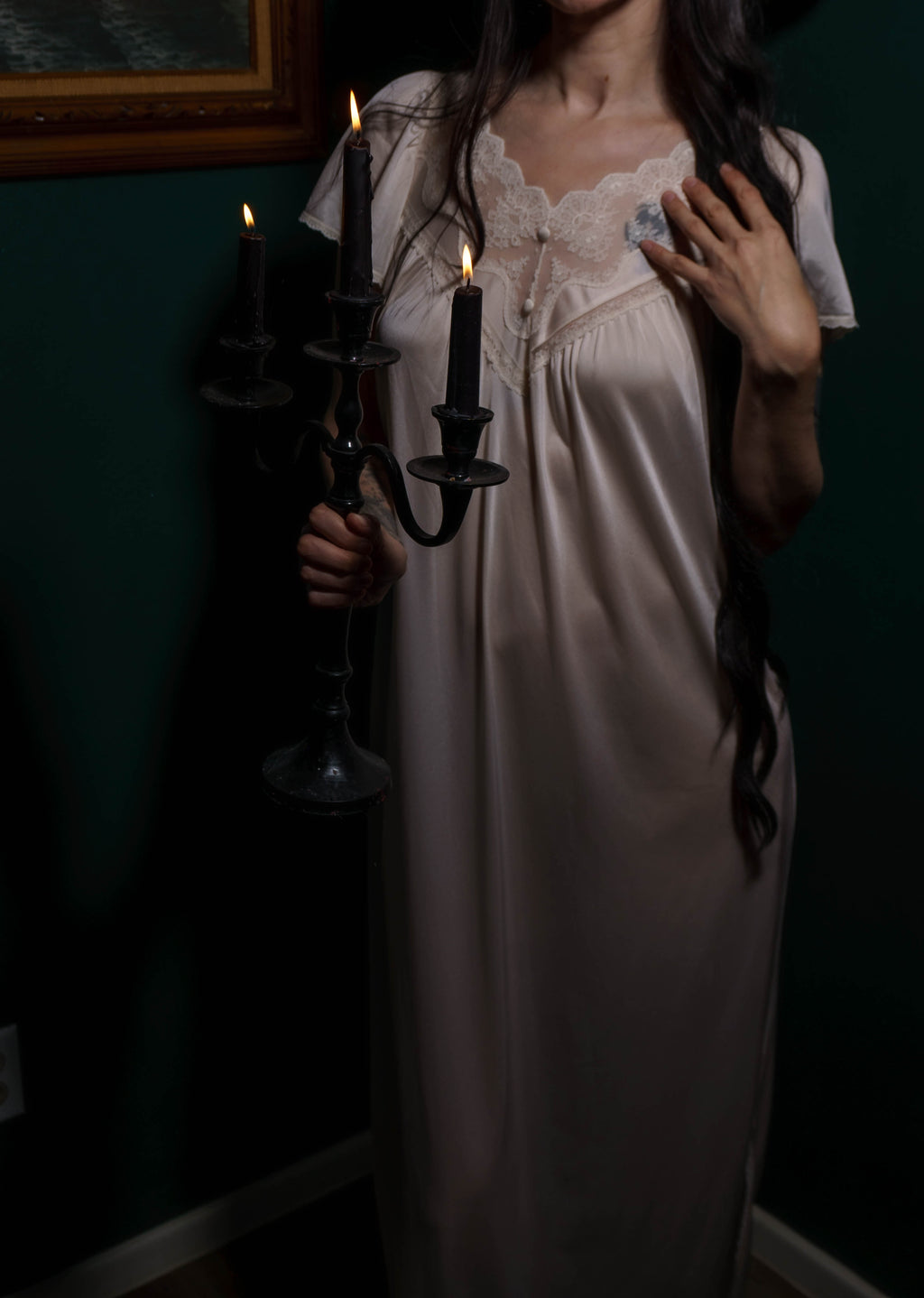 Early 1970's Haunting Lace Nightgown