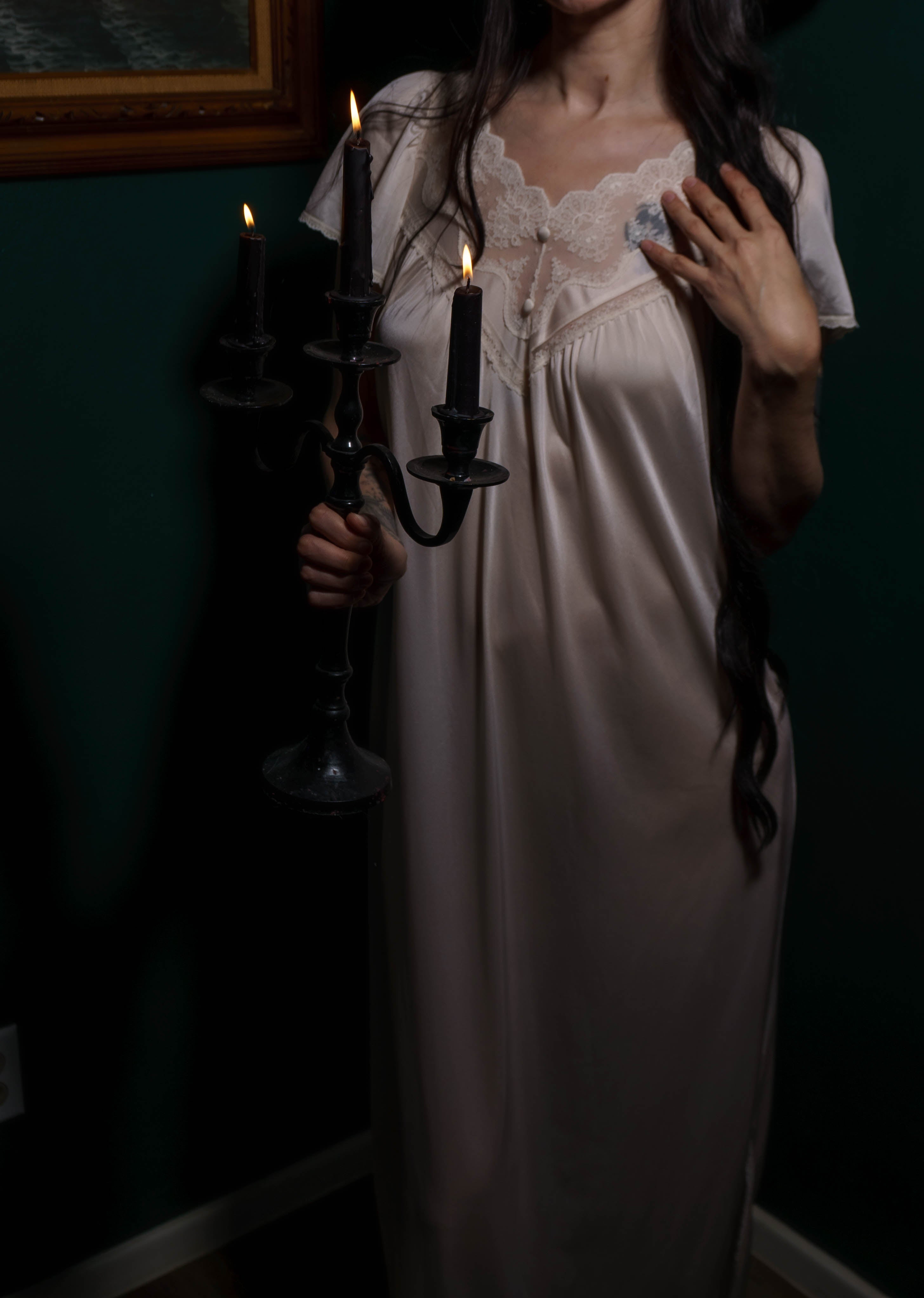 Early 1970's Haunting Lace Nightgown