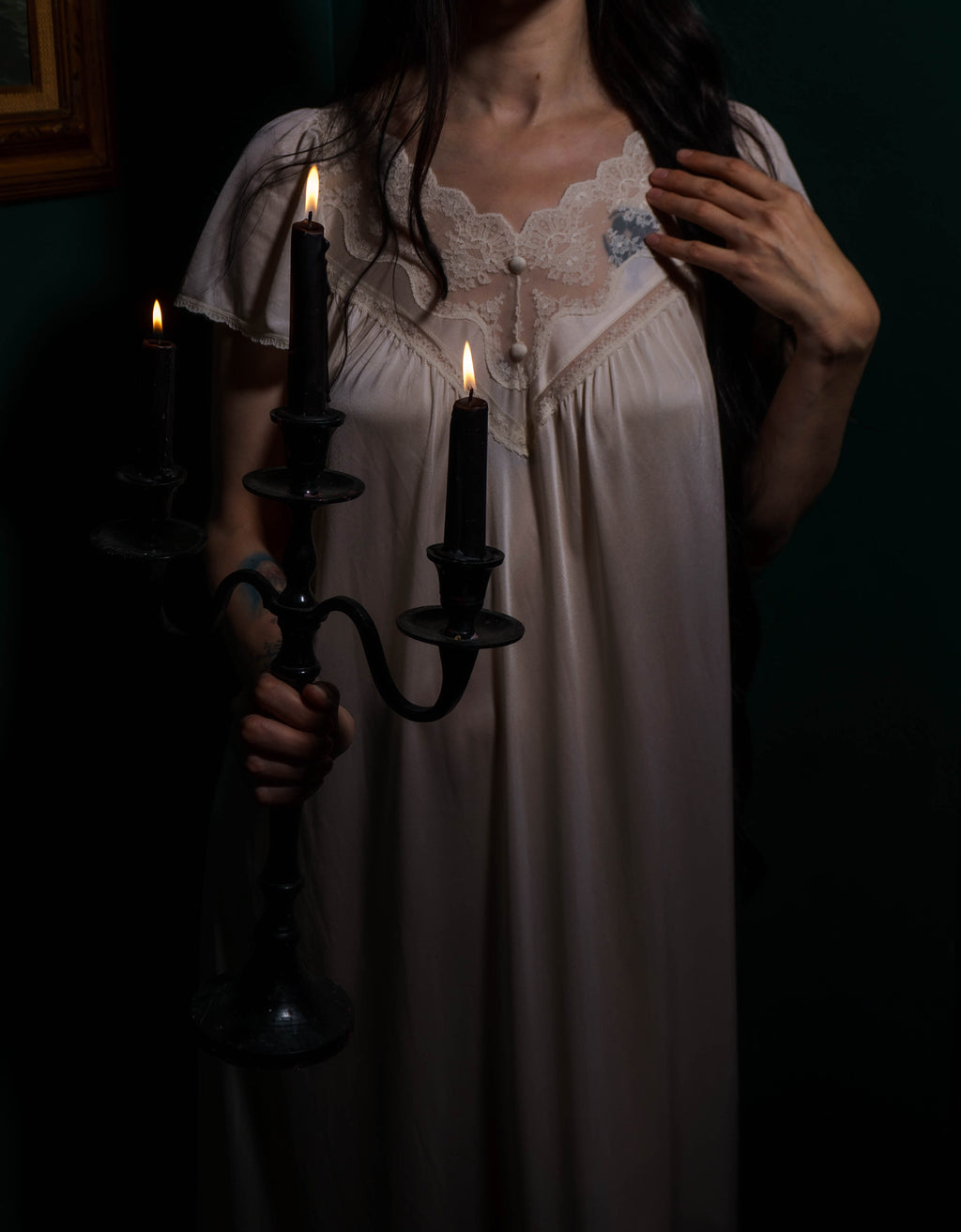 Early 1970's Haunting Lace Nightgown