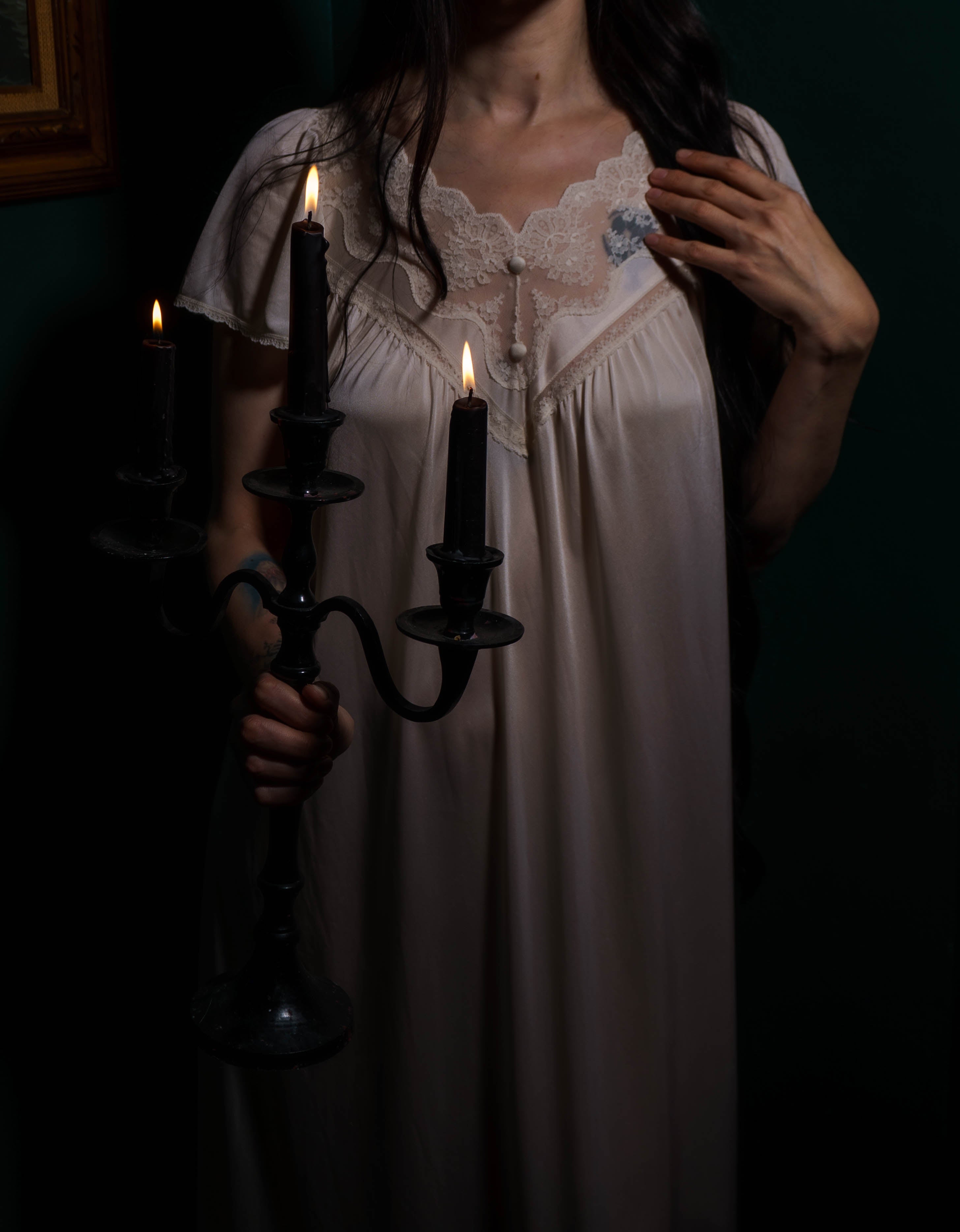 Early 1970's Haunting Lace Nightgown
