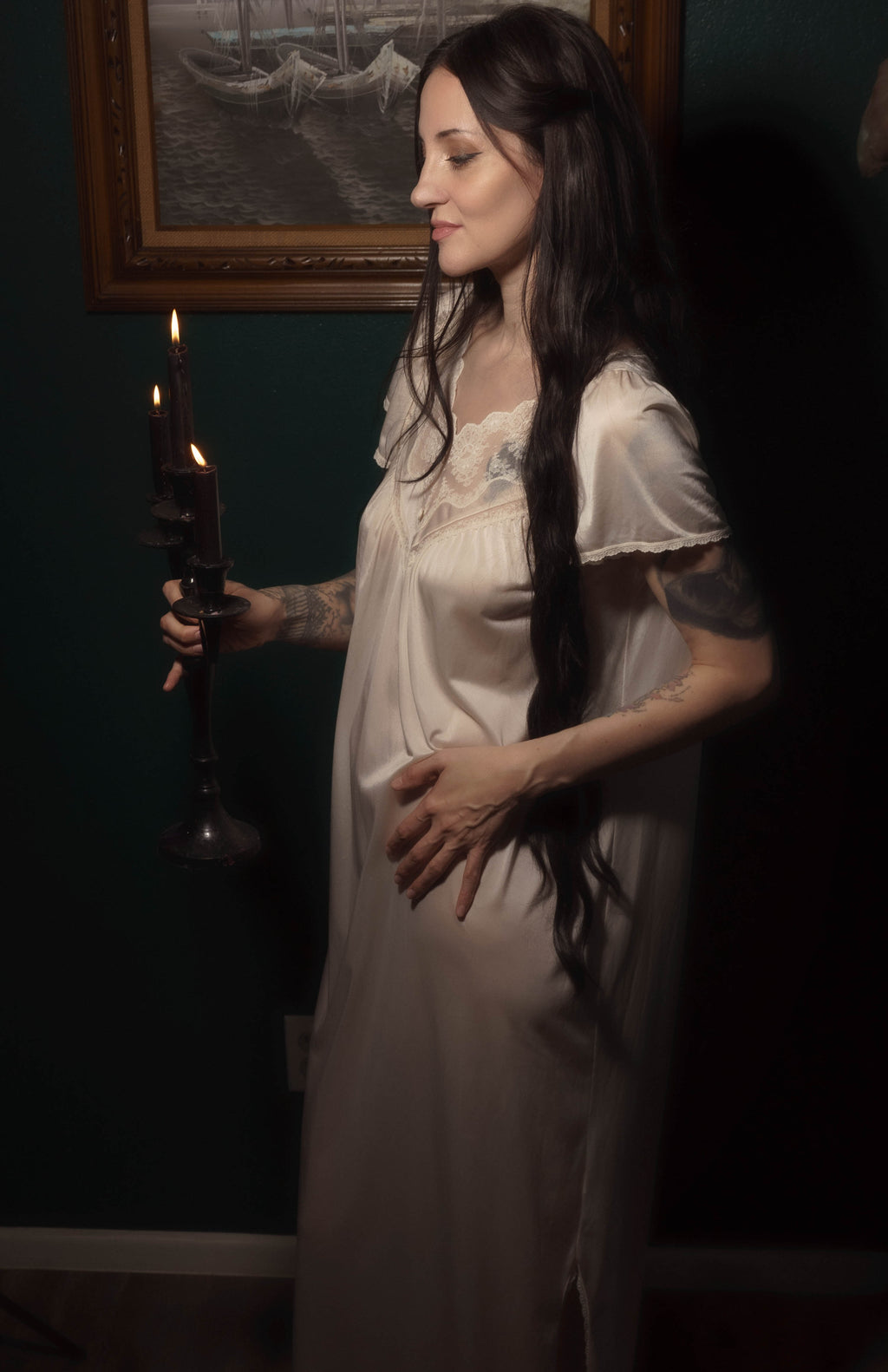 Early 1970's Haunting Lace Nightgown