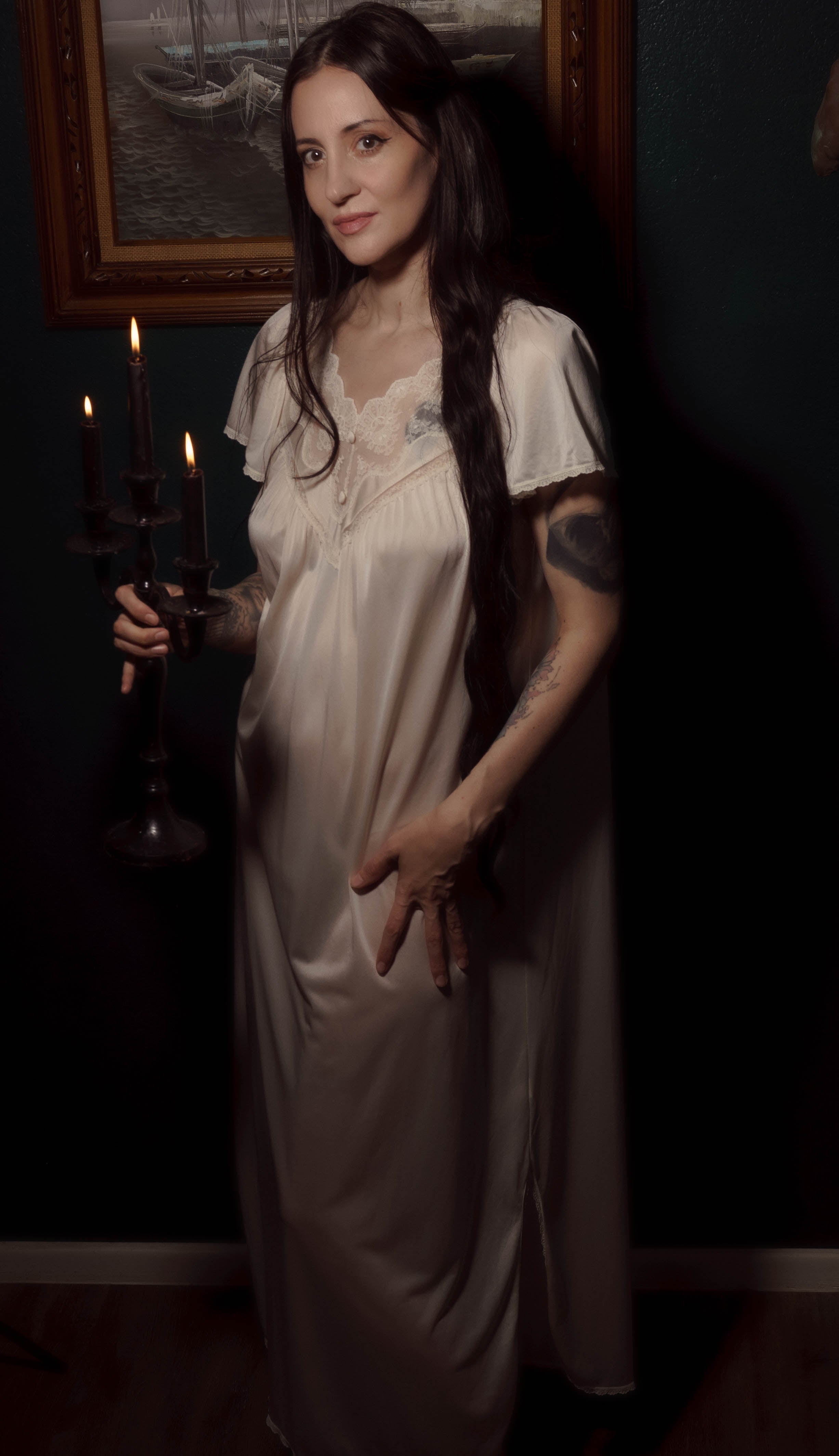 Early 1970's Haunting Lace Nightgown