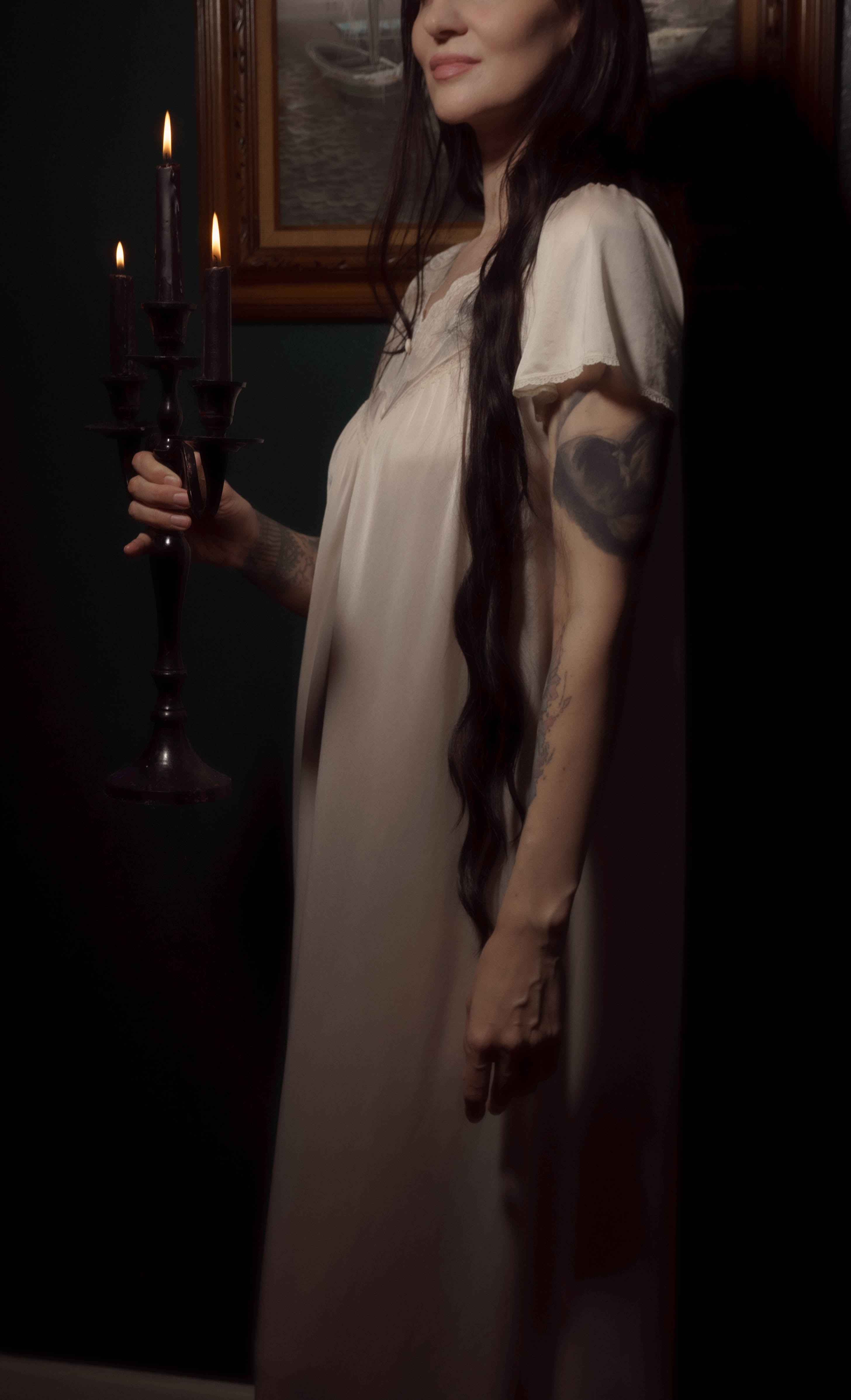 Early 1970's Haunting Lace Nightgown