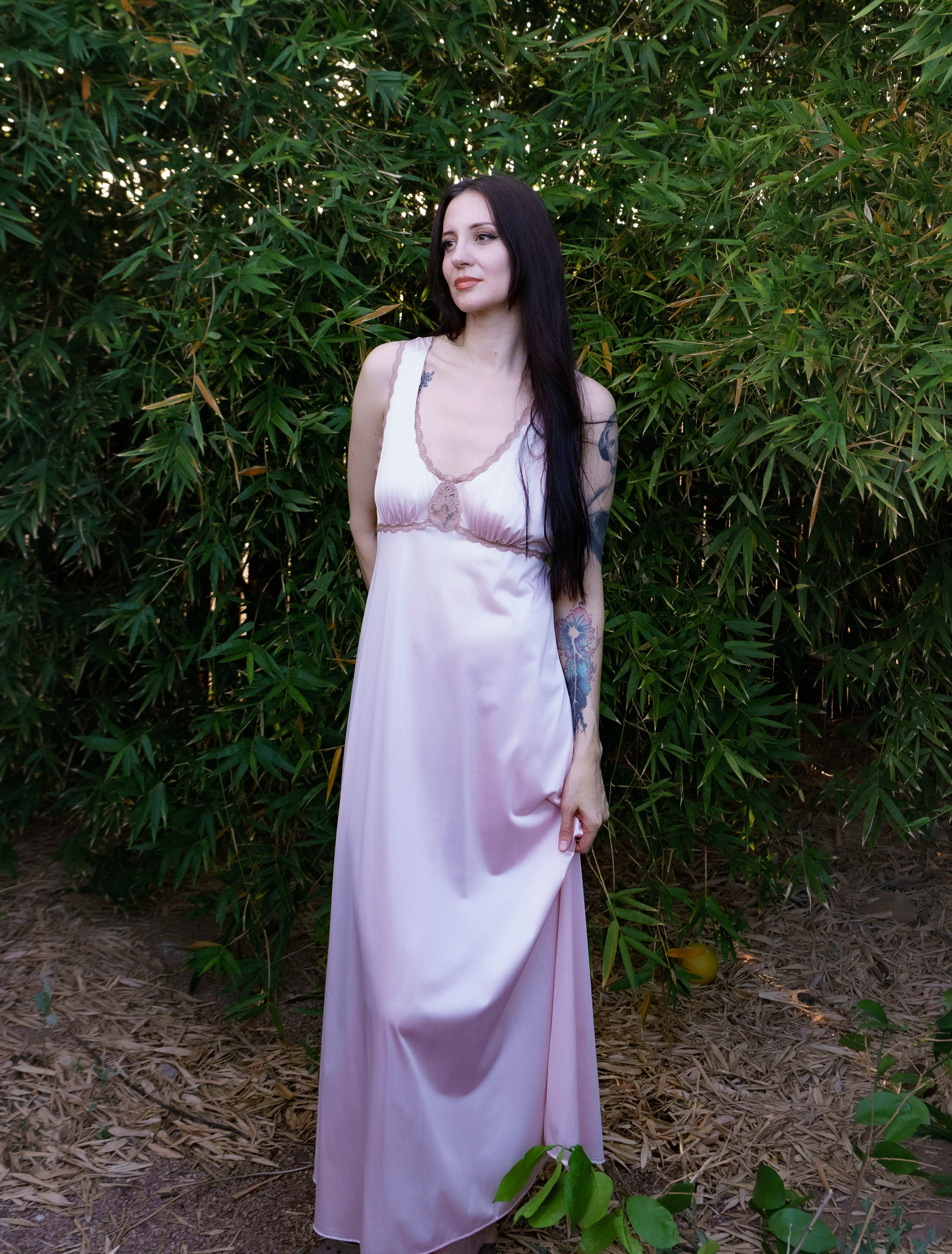 1970s Aleera Pink Maxi Nightgown