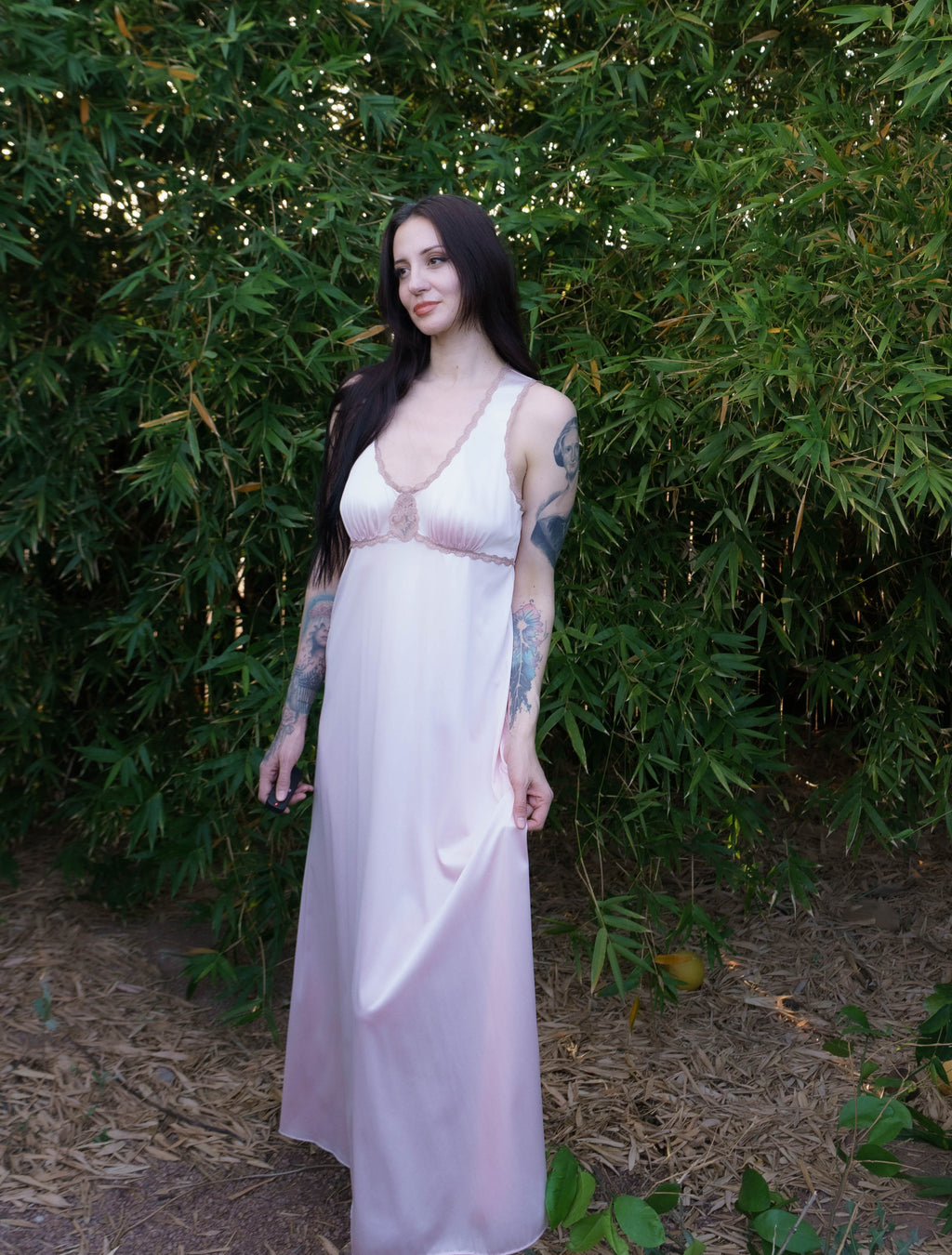 1970s Aleera Pink Maxi Nightgown