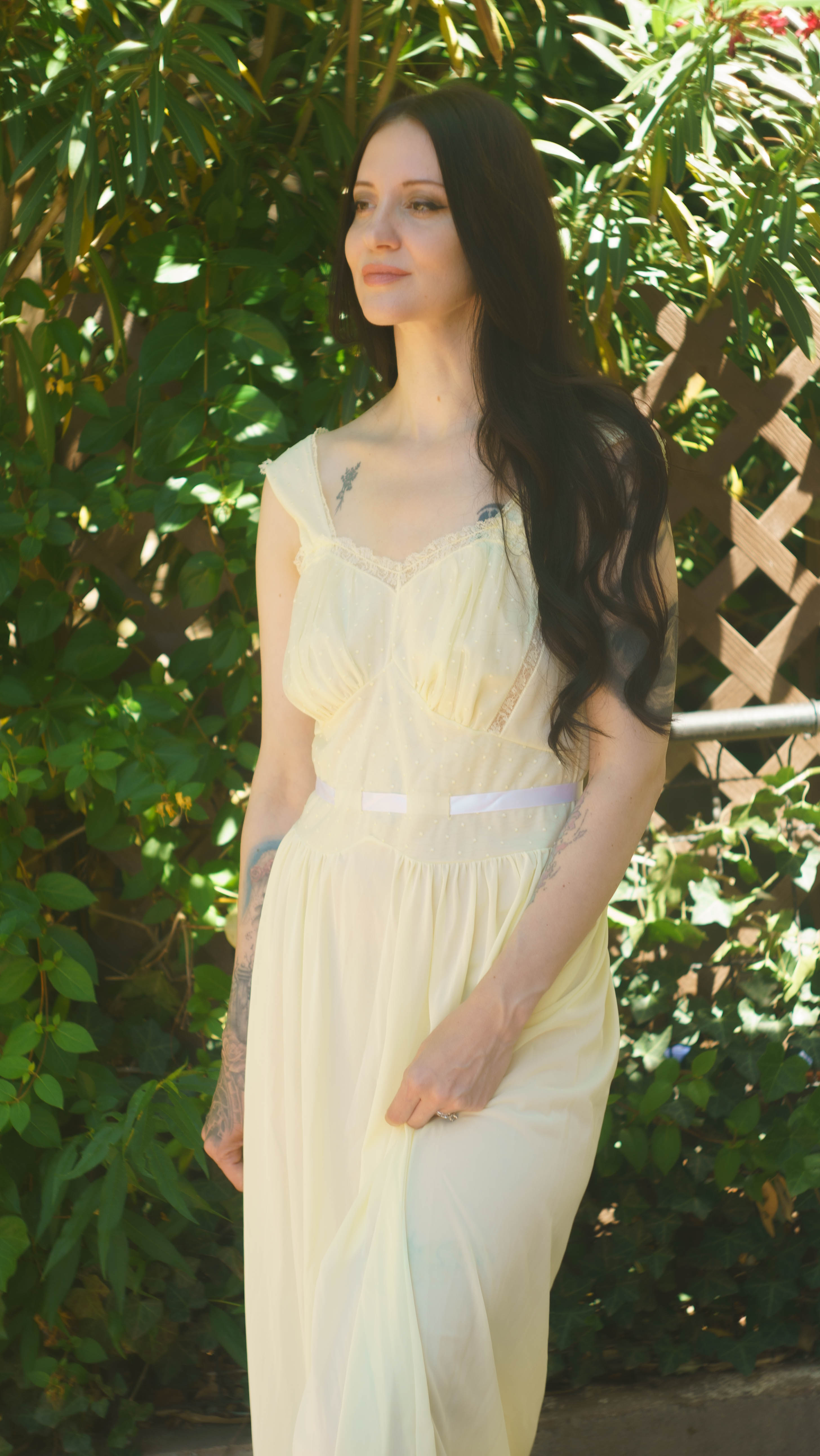1970s Buttercream Vintage Nightgown